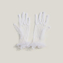 Flower Girl's Net vingertoppen pols lengte bruiloft handschoenen