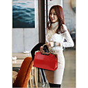 Women's Crocodile Pattern Woven Satchel