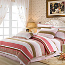 4PCS Colorful Stripe Duvet Cover Set
