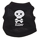 Lovely Killer Skull Pattern Vest for Dogs (Black,XS-L)