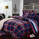 Tartan Plaid Full 4-Piece Duvet Cover Set