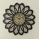 Sunflower Metal Wall Clock 24"