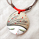 Vintage Handmade Child Print Choker(Pendant:3.5CM)