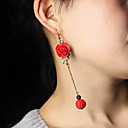 Perlas de la Mujer de Bohemia Aretes Largos