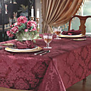 Traditional Jacquard Floral Rectangular Cotton Table Cloth
