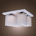 klaring! moderne zilveren ijzer 4-light glazen plafond