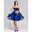 A-line Sweetheart Knee-length Chiffon Cocktail Dress