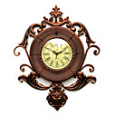 20.5" Elegant Floral Metal Wall Clock