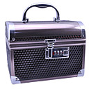 Aluminium Alloy Double-deck Lockable Elegant 20*15*15cm Cosmetic Box