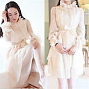 Chiffon Layered De Kleding van vrouwen met Ruffle Collar