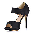 Elegant Satin Stiletto Heel Sandals With Buckle Party / Evening Shoes