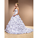 Two-In-One Ball Gown Sweetheart Court Train Taffeta Wedding Dress