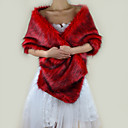 Delicate Faux Fur Evening/Wedding Shawl