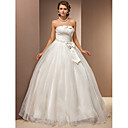 Ball Gown Strapless Tulle Floor-length Wedding Dress