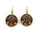 Pendientes de piedras preciosas artificiales de la Mujer