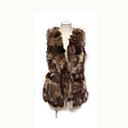 Gorgeous Collarless  Raccoon Fur Casual/Party Vest