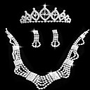Fashion Alloy With Rhinestone Women's Jewelry Set Including Necklace,Earrings,Tiara