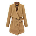 Cachemire femmes Mélanges Manteau avec ceinture