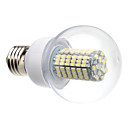 E27 8W 138x3528SMD 620LM 6000-6500K Natural White Light LED Ball Bulb (220V)