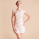 TS Layered Lace Ruffle Slim Dress