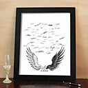 quadro de assinatura personalizada - asas do amor (inclui moldura)