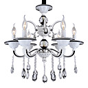 Lámpara colgante de cristal en Diseño Vela estilo con 6 luces
