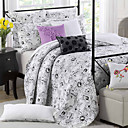 3PCS Patrón Daisy Queen Cotton Quilt Set