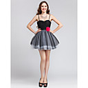 Ball Gown Spaghetti Straps Short/Mini Tulle Cocktail Dress