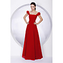 A-line Square Floor-length Juliet Chiffon Bridesmaid/ Wedding Party Dress