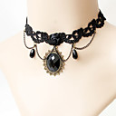 BLace Rose Lace Tassel Necklace