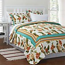 3PCS País Amanda Cotton Quilt Set Floral Queen
