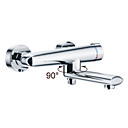 zeitgenössischen Stil centerset Wandhalterung verchromt Messing Badewanne Armaturen
