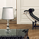 60W Moderne tafel licht met Silver Shade en Glas kandelaar