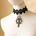 BLace Cross Design Lace Necklace For Women