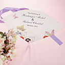 Personalized Pearl Paper Hand Fan - Spring Flower (Set of 12)
