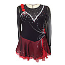 Korea Velvet Silk Chiffon Silk flowers Figure Skating Clothing