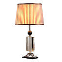 60W Luxury Crystal Table Lamp with Textured Fabric Shade