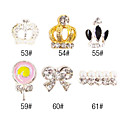 5PCS 3D Alloy Nail Decorations Diamond No.10 (assorti kleur)