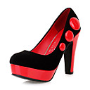 Chunky elegantes Camurça Salto Bombas / peep toe com o partido de botão / sapatas da noite (mais cores)