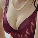 Women's Wine Embroidery 5/8Cup Bra