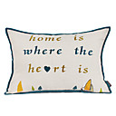 Modern Words Home Cotton Decorative Pillow Cover