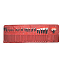 32pcs Hoge kwaliteit professionele make-up borstel set met gratis rode lederen etui