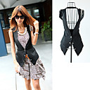 Women's Open Back Waistcoat with Grommet Detail