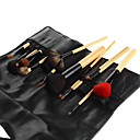 16PCS High Quality Animal Hair Waist Bag Makeup Brush Set