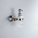 De style contemporain, fini chrome mural en alliage de zinc ronde Forme liquide Distributeur de savon en rack