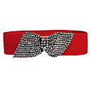 Mujer Diamond Butterfly Moda Cinturón Elástico