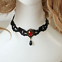 Fashion Lace Necklace with Artificial Ruby