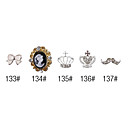 5PCS 3D Alloy Nail Decorations Diamond No.12 (assorti kleur)