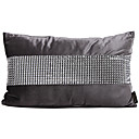 Traditional Gray Synthetic Decorative Pillow Cover