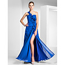 Sheath/Column One Shoulder Floor-length Chiffon Evening Dress